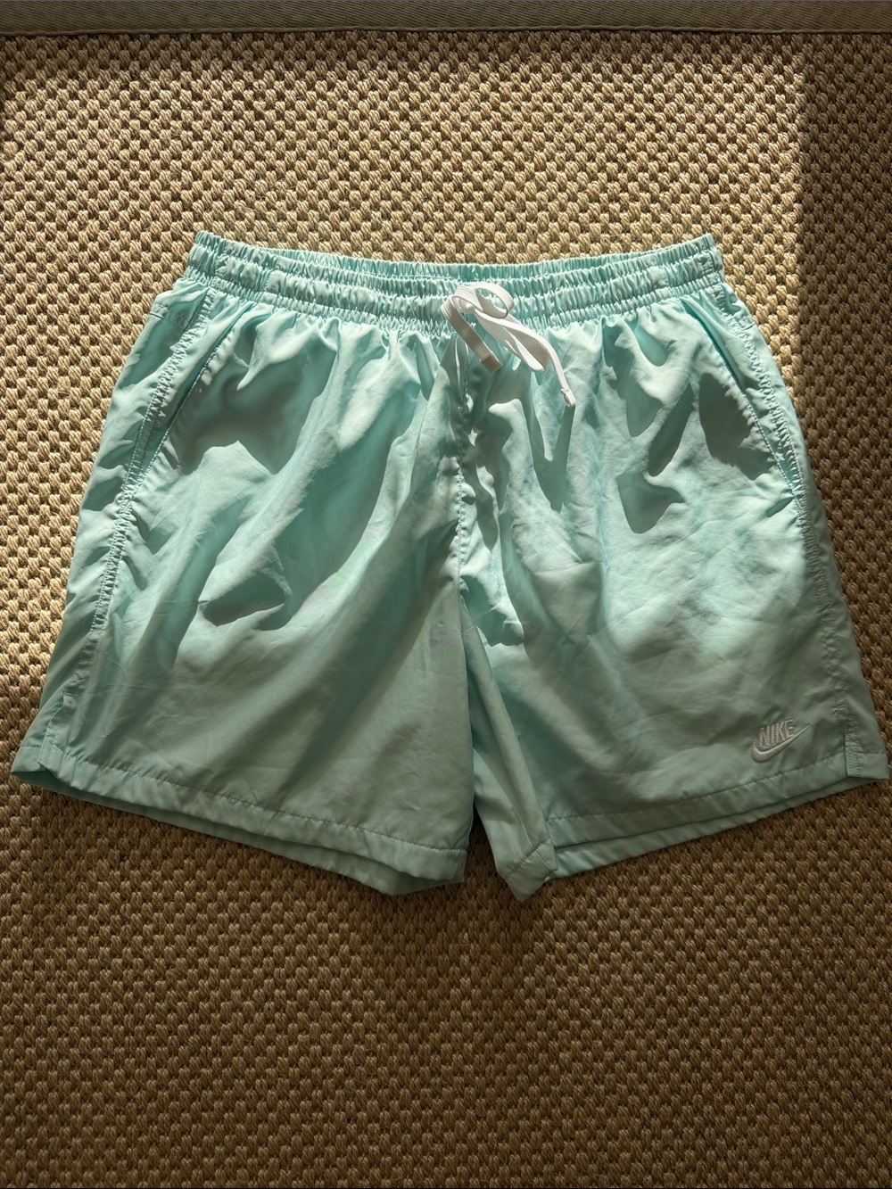 Nike Men’s Mint Green Elastic-Waist Athletic Shorts size XL